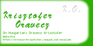 krisztofer oravecz business card